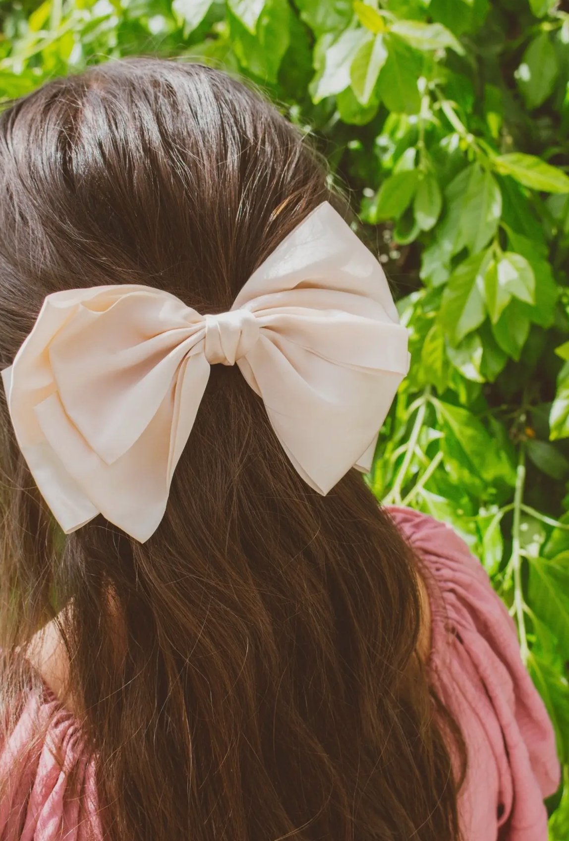 Darling Bow Barrette - Cream