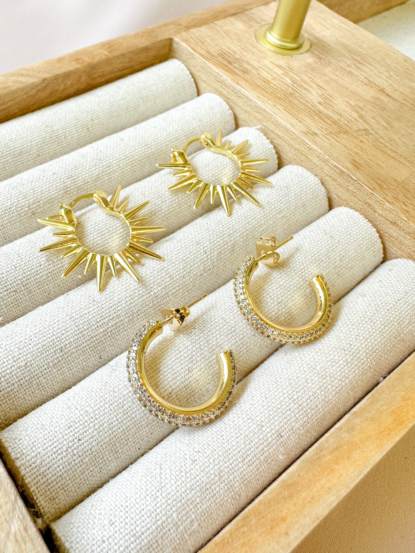 Sunburst Hoop Earrings