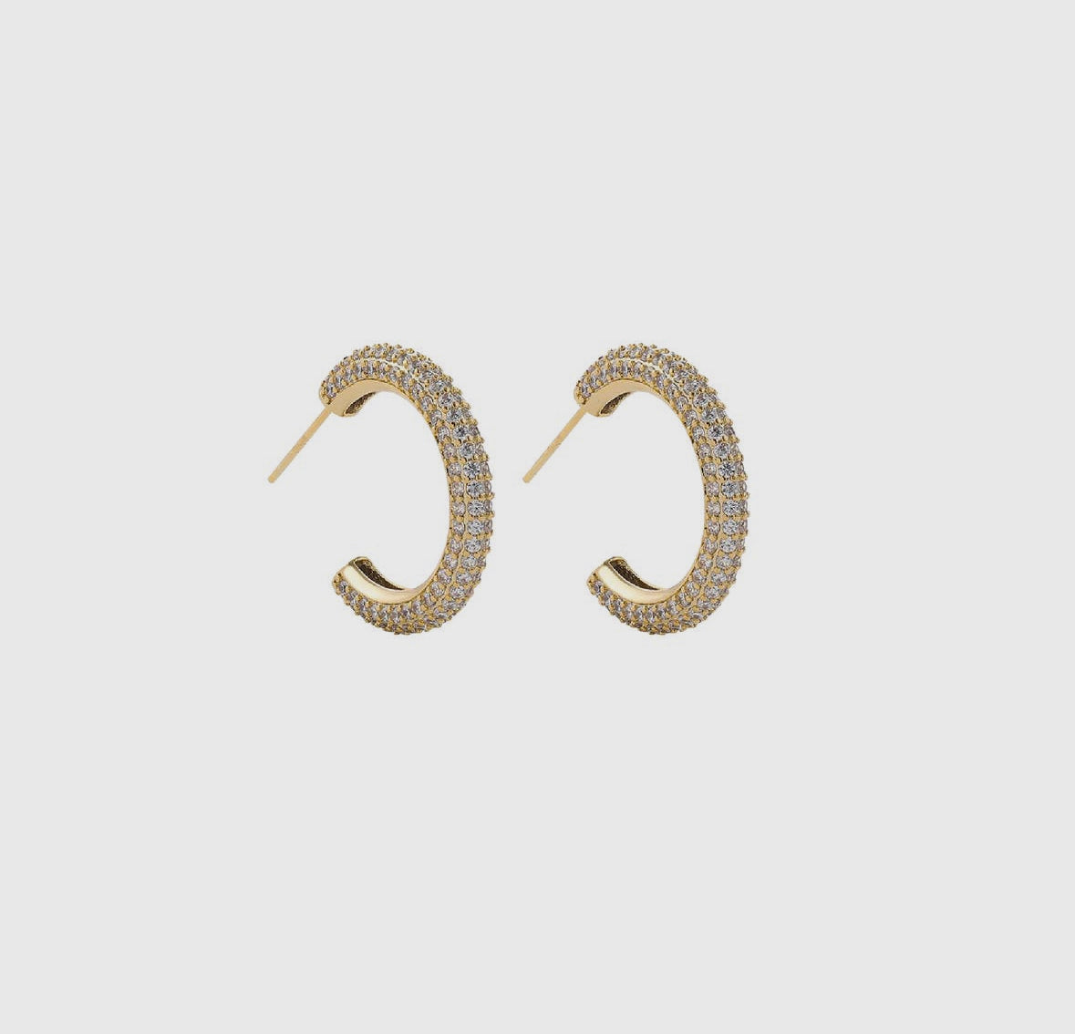 Micro Pave Hoop Earring