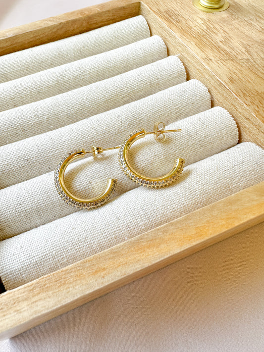 Micro Pave Hoop Earring