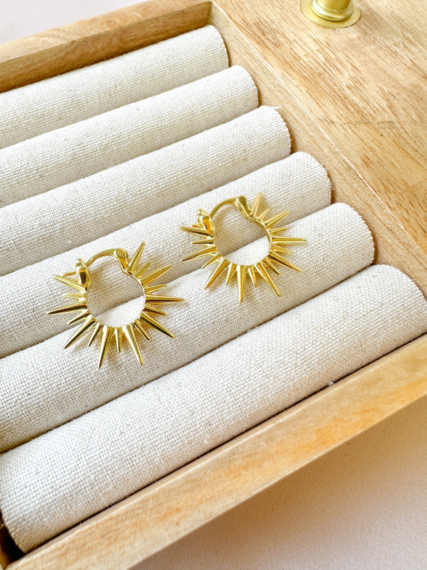 Sunburst Hoop Earrings