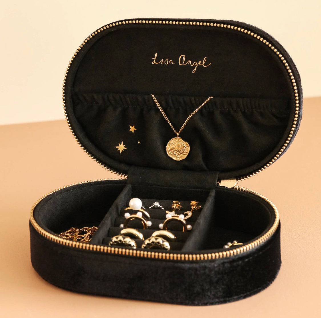 Starry Night Velvet Jewelry Case