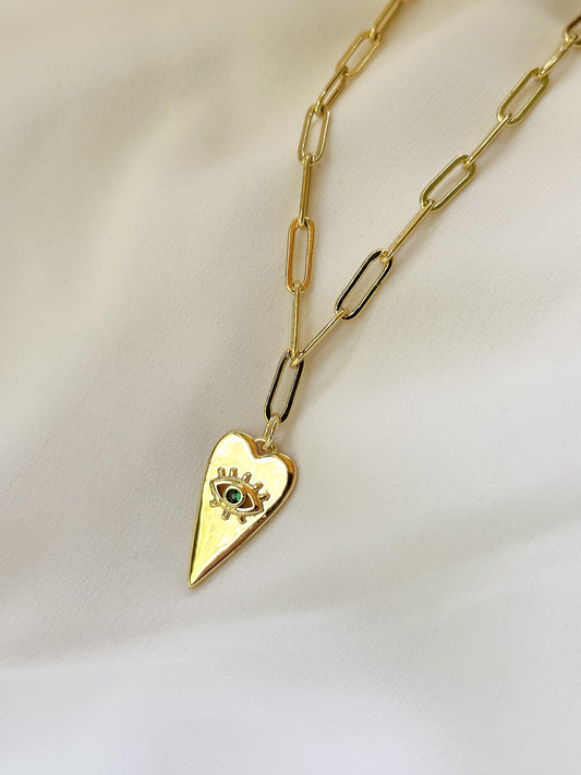 Heart Eye Necklace