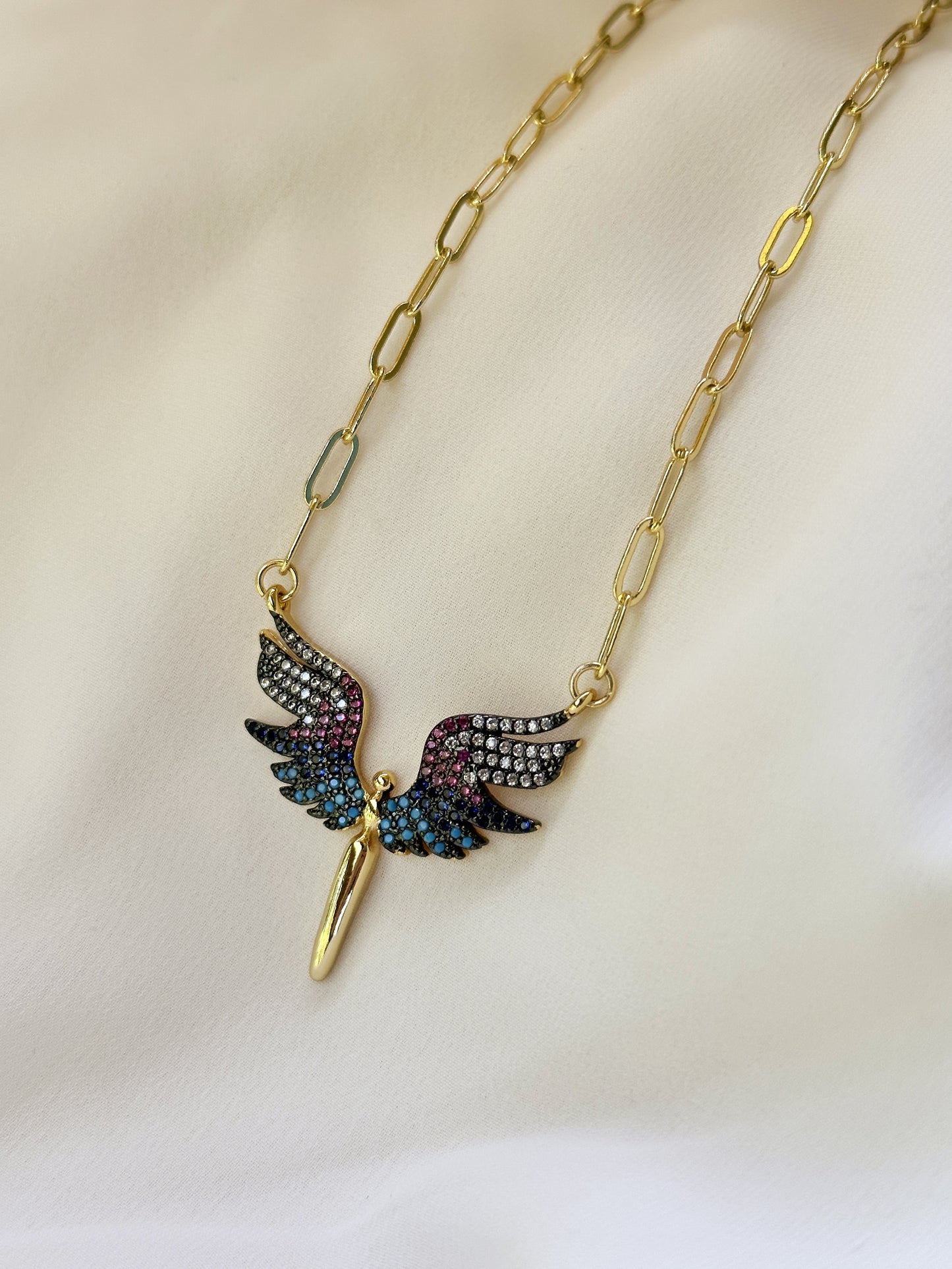 Pave Angel Necklace